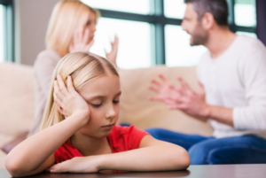 child with fighting parents